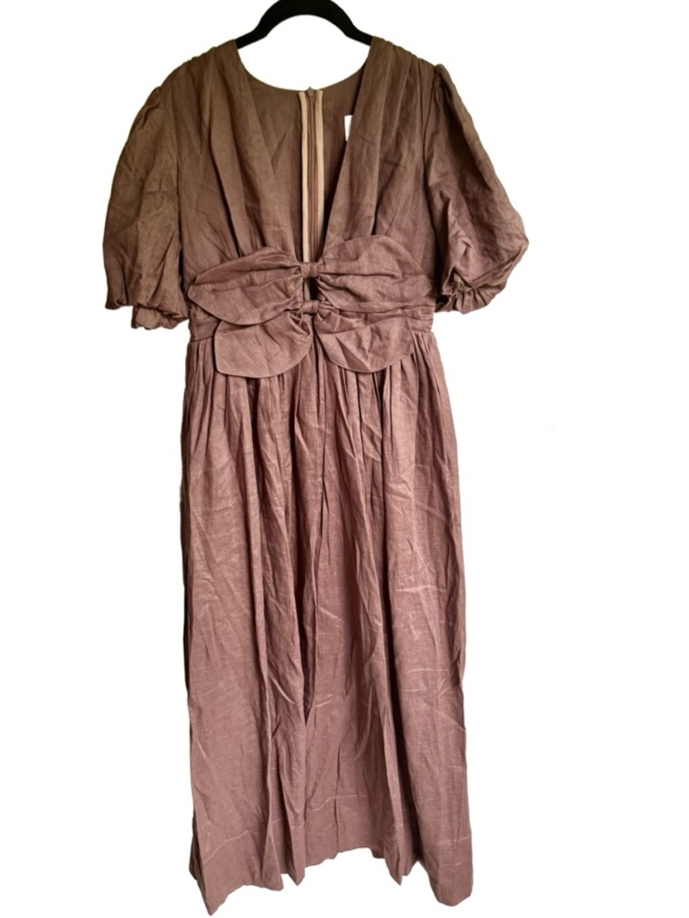 Adoria Threads Harper Linen Maxi Dress, Cacao
